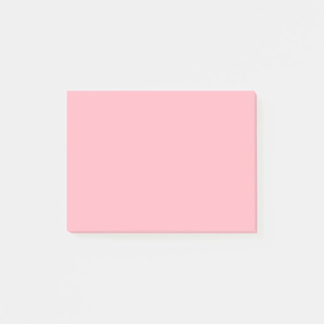 Ljusrosa enfärgad post-it block (Framsida)