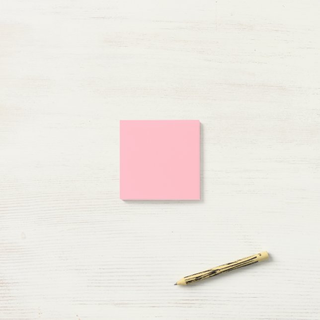 Ljusrosa Enkla 3" x 3" Post-it Block (På skrivbordet)