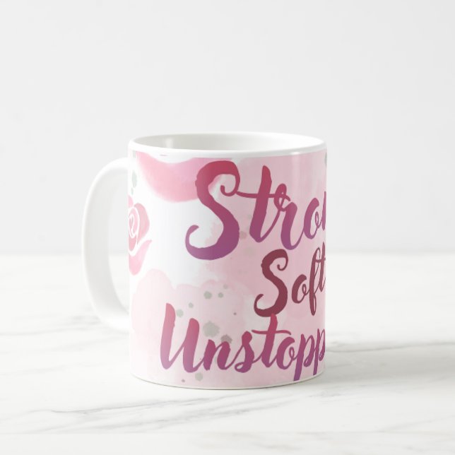 Ljusrosa feminint mugg (Framsida vänster)