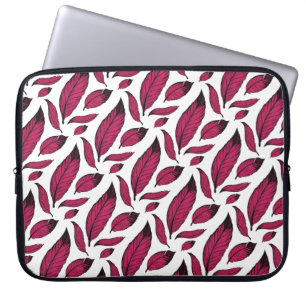 Ljusrosa fjädermönster  laptop fodral