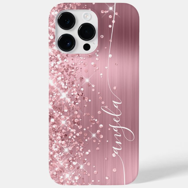 Ljusrosa glitter glam signatur (Baksida)