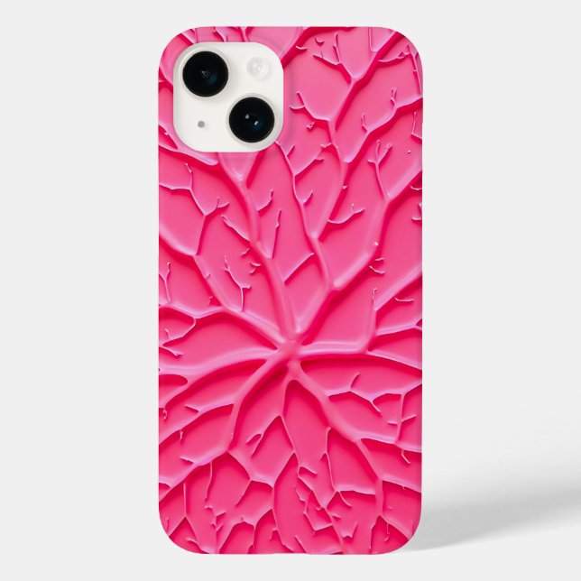 Ljusrosa grenstruktur hoes för iPhone för kvinnor (Baksida)