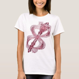 Ljusrosa KRISTALLPINNE Textdesign T Shirt