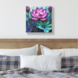 Ljusrosa Lotus Canvastryck
