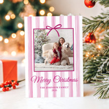 Ljusrosa målade ränder Glad jul Foto