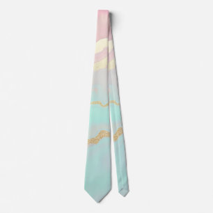 Ljusrosa Mint Guld Lyx Populär Kollektion Slips