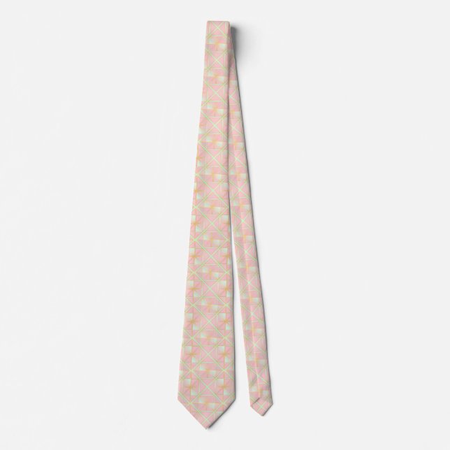 Ljusrosa Mint Guld Lyx Trendig Kollektion Slips (Framsida)
