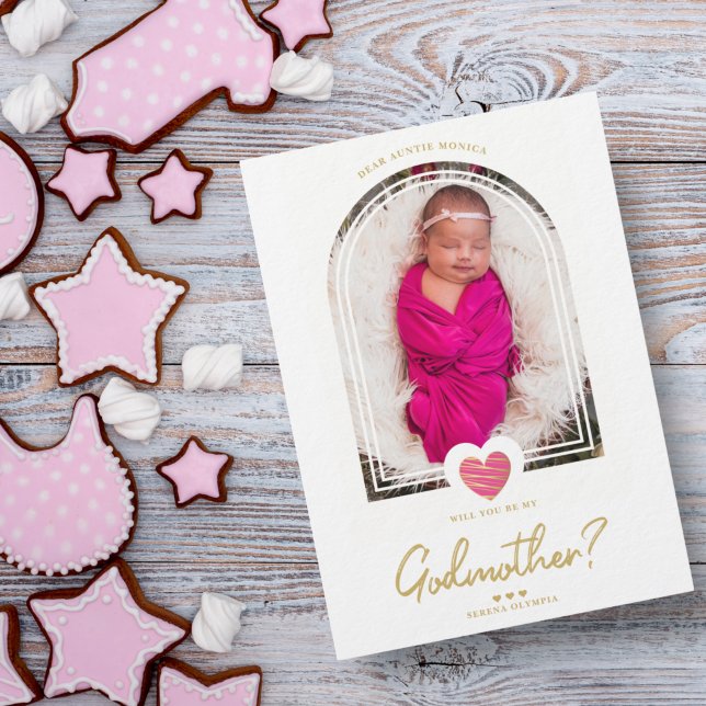 Ljusrosa Modern Hjärtat Guld Falsk Effekt Gudmor (Skapare uppladdad)