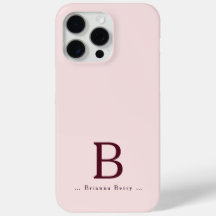 Ljusrosa monogram elegant