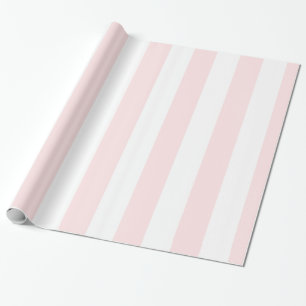Ljusrosa och vit extra stor randig mönster presentpapper