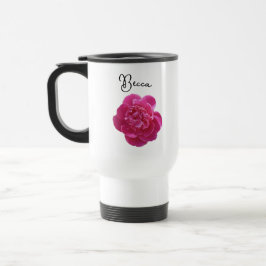 Ljusrosa Peony-blomma Personlig Resemugg