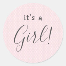 Ljusrosa prickfavor för It's a Girl