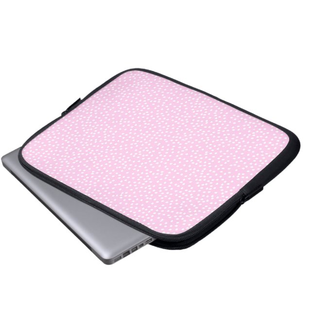 ljusrosa prickig laptopfodral laptop fodral (Framre botten)