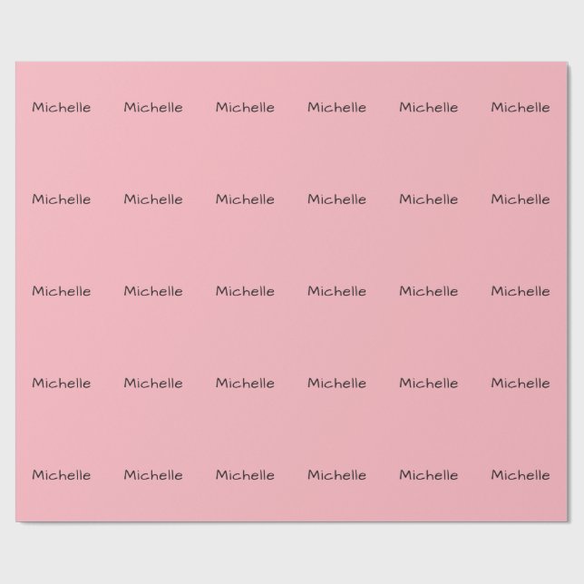 Ljusrosa professionell unik casual handstil presentpapper (Platt)