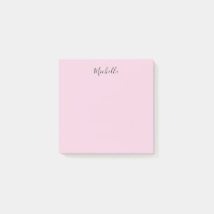 Ljusrosa professionell unik klassisk handstil post-it block