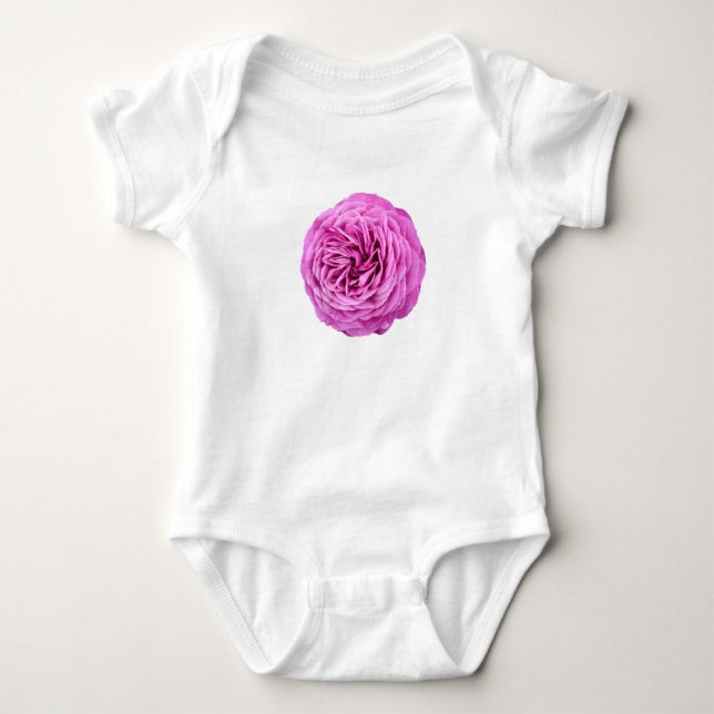 Ljusrosa rosutskärning t shirt (Framsida)