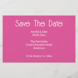 Ljusrosa Save the date-kort Brevpapper