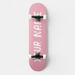 Ljusrosa Sött Flickaktigt Mini Skateboard Bräda 18,5 Cm