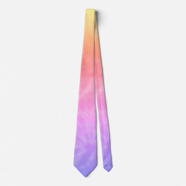 Ljusrosa Tie Dye-mönster med blågröna accenter Slips (Framsida)