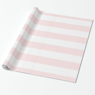 Ljusrosa, Vita XL-randigt Mönster Presentpapper