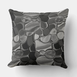 Ljusrundade former av grått och mörk. kudde