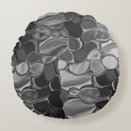 Ljusrundade former av grått och mörk. rund kudde