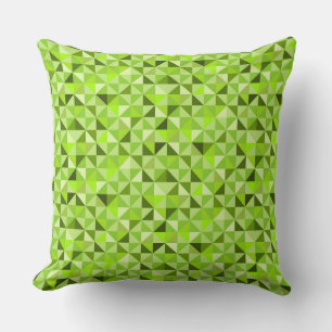 LJUSSKADER AV LIME GREEN GEOMETRIC MÖNSTER KUDDE