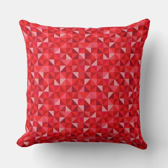 LJUSSKADER AV RED GEOMETRIC MÖNSTER KUDDE (Framsida)