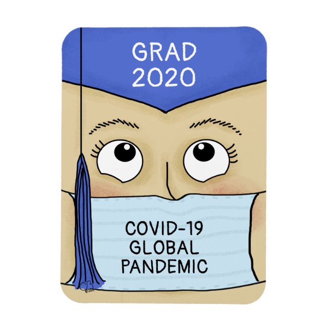 Ljusskal för kvinnlig Student--COVID-19 Magnet (Vertikal)