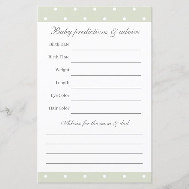 Ljusskålens babyvisningsprogram för Grönten Game (Framsida)