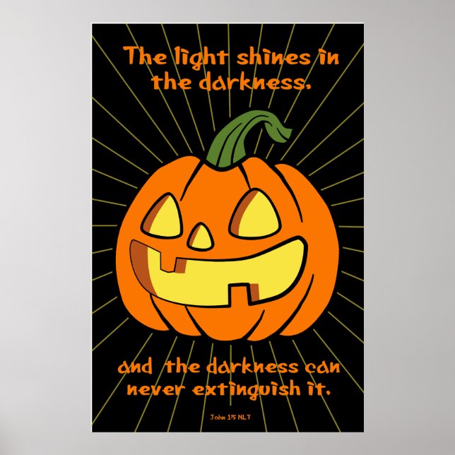 Ljussken i mörkret Jack-o-lantern Poster (Framsidan)