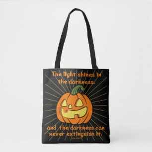 Ljussken i mörkret Jack-o-lantern Tygkasse