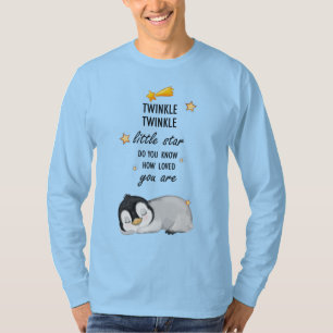 Ljussken, Ljusrosa Toppen Cute Penguin T Shirt