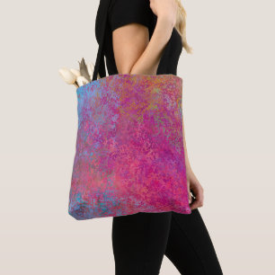 Ljussken Magenta Sunset Abstrakt Acrylic Pour Tygkasse