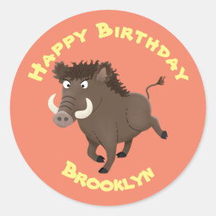 Ljussken tecknad för ljusskygg vild runt klistermärke