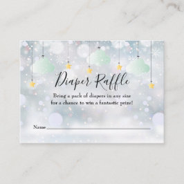 Ljusskena Tinkle Diaper Raffle Winter Baby Shower Tilläggskort