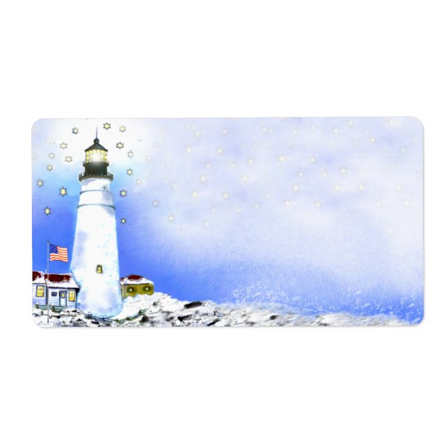 Ljusskeppsetiketter för Portland Head Shipping Lab Fraktsedel (Framsidan)