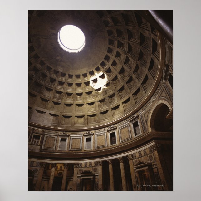 Ljusskugga genom okulus i Pantheon in Poster (Framsidan)