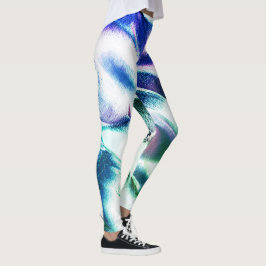 Ljusskuren från made metall, grönt till blå färg leggings