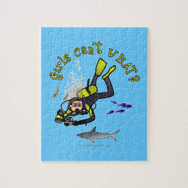 Ljusskvällisk dykare pussel (Vertikal)