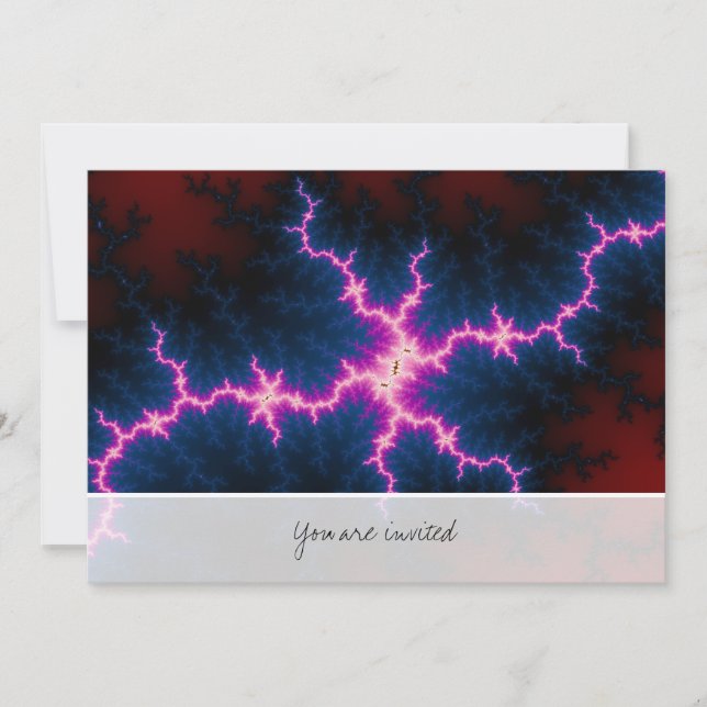 Ljusslava - Fractal Art Inbjudningar (Framsida)