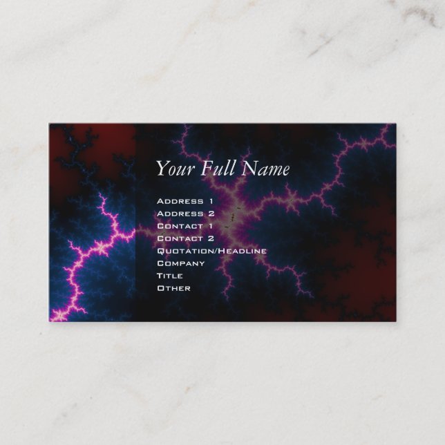 Ljusslava - Fractal Art Visitkort (Framsida)
