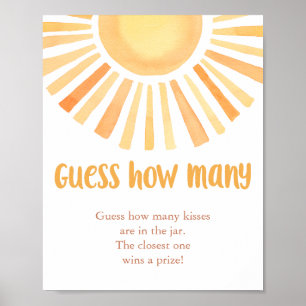 Ljussolljus Garanterar hur många babyduschspel Poster