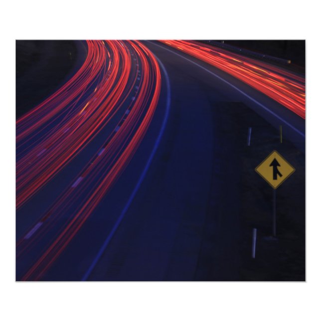 Ljusspår för trafiken fordon Svan Fototryck (Framsidan)