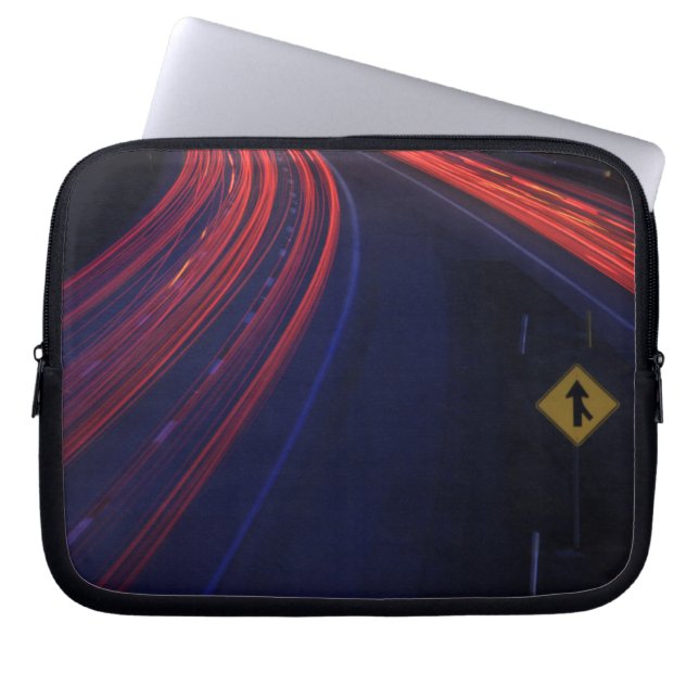 Ljusspår för trafiken fordon Svan Laptop Fodral (Framsidan)
