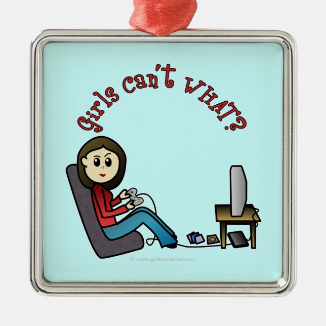 Ljusspelarflicka Julgransprydnad Metall (Framsidan)