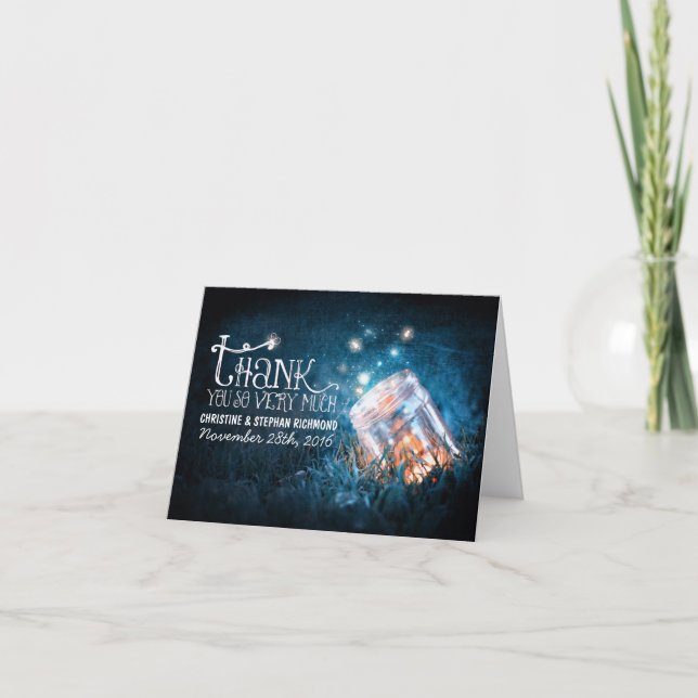 Ljusstake murar drömmig bröllop tack kort (Framsida)