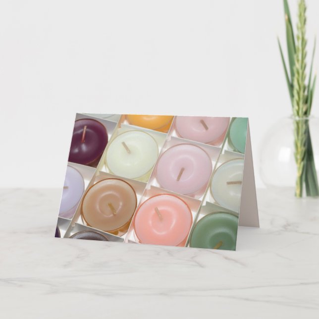 ljusstake välkomstkort kort (Framsida)