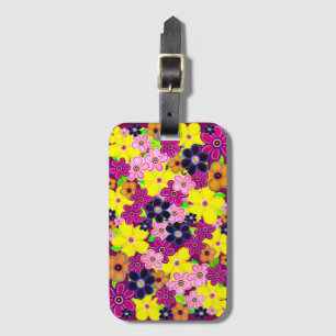 Ljusstark Abstrakt Flower Art Bagagebricka