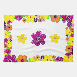 Ljusstark Abstrakt Flower Art Kökshandduk